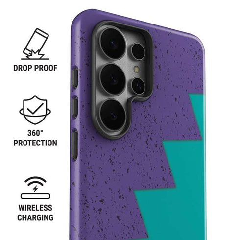 Purple Turquoise Zig Zag Galaxy S26 Ultra Impact Case