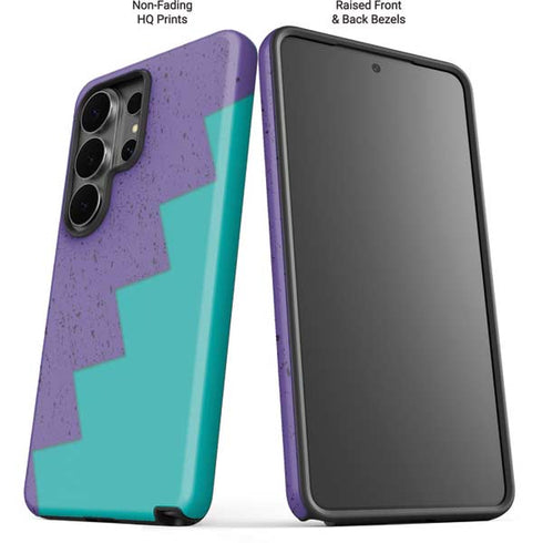 Purple Turquoise Zig Zag Galaxy S26 Ultra Impact Case
