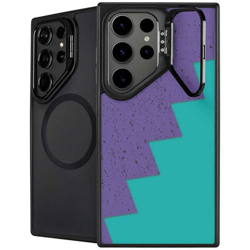 Purple Turquoise Zig Zag Galaxy S26 Ultra Kickstand Case