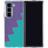 Purple Turquoise Zig Zag Galaxy Z Fold5 5G Clear Case