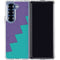 Purple Turquoise Zig Zag Galaxy Z Fold6 Clear Case