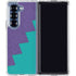 Purple Turquoise Zig Zag Galaxy Z Fold6 Clear Case