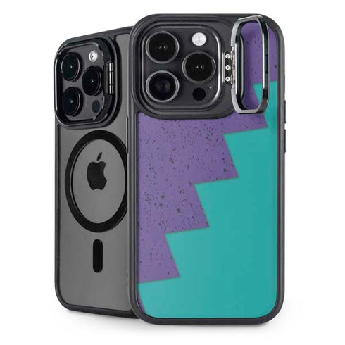 Purple Turquoise Zig Zag iPhone 13 Pro Kickstand Case