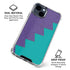 Purple Turquoise Zig Zag iPhone 15 Clear Case