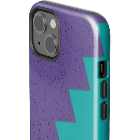 Purple Turquoise Zig Zag iPhone 15 Impact Case