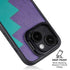 Purple Turquoise Zig Zag iPhone 15 Plus Kickstand Case