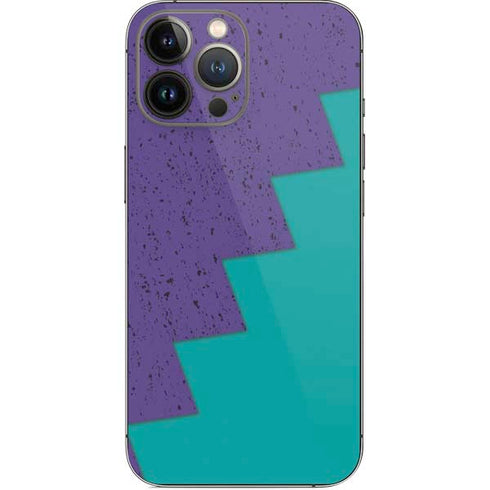 Purple Turquoise Zig Zag iPhone 15 Pro Max Skin