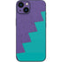 Purple Turquoise Zig Zag iPhone 15 Skin