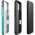 Purple Turquoise Zig Zag iPhone 16 Impact Case