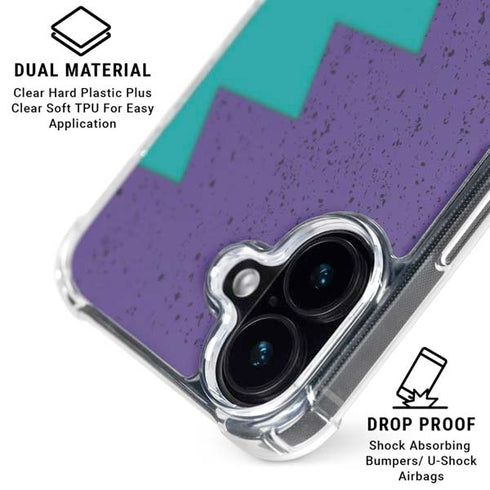 Purple Turquoise Zig Zag iPhone 16 MagSafe Case