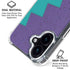 Purple Turquoise Zig Zag iPhone 16 MagSafe Case