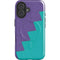 Purple Turquoise Zig Zag iPhone 16 Magsafe Impact Case