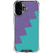 Purple Turquoise Zig Zag iPhone 16 Plus Clear Case