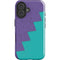 Purple Turquoise Zig Zag iPhone 16 Plus Impact Case