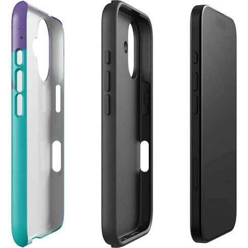 Purple Turquoise Zig Zag iPhone 16 Plus Impact Case