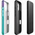 Purple Turquoise Zig Zag iPhone 16 Plus Impact Case