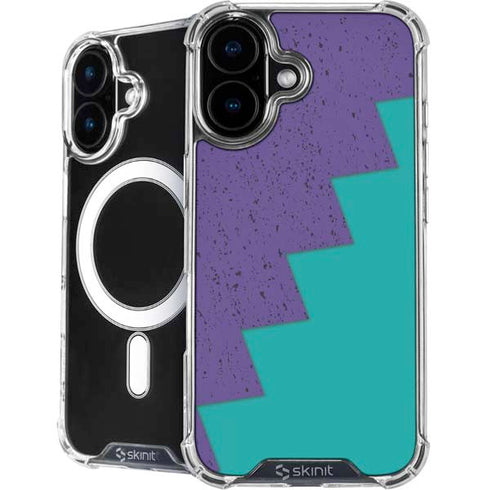 Purple Turquoise Zig Zag iPhone 16 Plus MagSafe Case