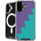 Purple Turquoise Zig Zag iPhone 16 Plus MagSafe Case