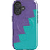 Purple Turquoise Zig Zag iPhone 16 Plus Magsafe Impact Case