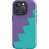 Purple Turquoise Zig Zag iPhone 16 Pro Impact Case
