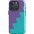 Purple Turquoise Zig Zag iPhone 16 Pro Magsafe Impact Case