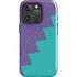 Purple Turquoise Zig Zag iPhone 16 Pro Max Impact Case