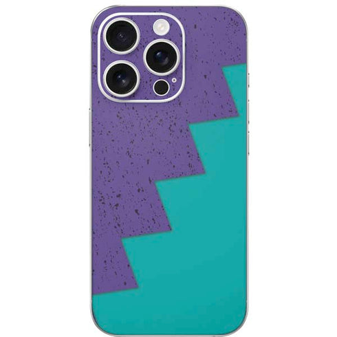 Purple Turquoise Zig Zag iPhone 16 Pro Skin