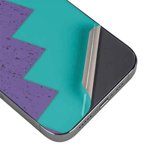 Purple Turquoise Zig Zag iPhone 16 Pro Skin