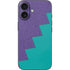 Purple Turquoise Zig Zag iPhone 16 Skin