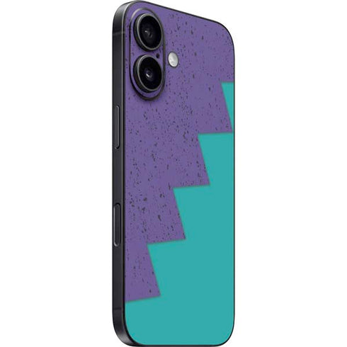 Purple Turquoise Zig Zag iPhone 16 Skin