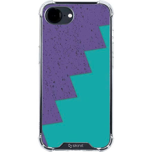 Purple Turquoise Zig Zag iPhone 16e Clear Case