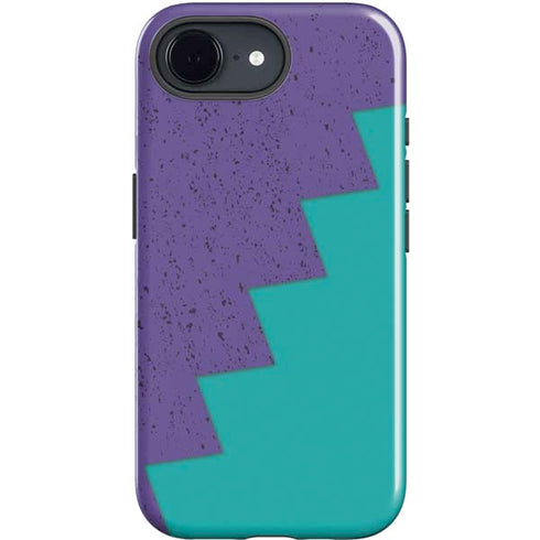 Purple Turquoise Zig Zag iPhone 16e Impact Case