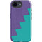 Purple Turquoise Zig Zag iPhone 16e Impact Case