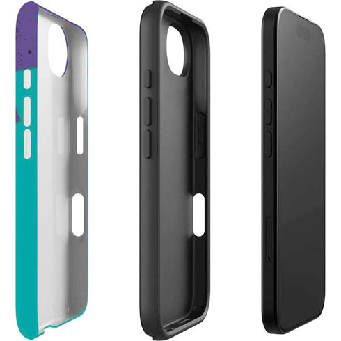 Purple Turquoise Zig Zag iPhone 16e Impact Case