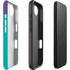 Purple Turquoise Zig Zag iPhone 16e Impact Case
