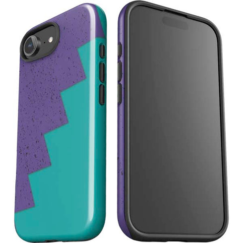 Purple Turquoise Zig Zag iPhone 16e Impact Case