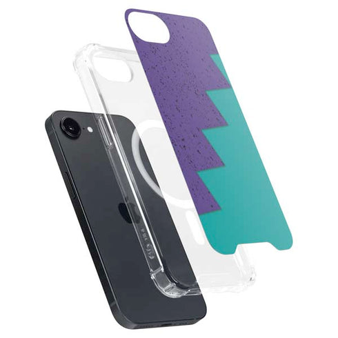 Purple Turquoise Zig Zag iPhone 16e MagSafe Case