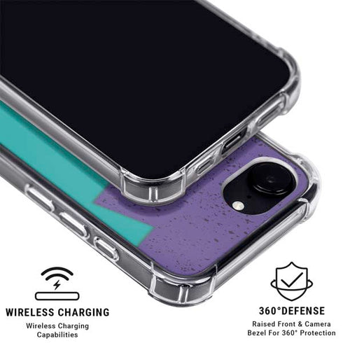 Purple Turquoise Zig Zag iPhone 16e MagSafe Case