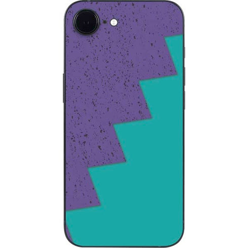 Purple Turquoise Zig Zag iPhone 16e Skin