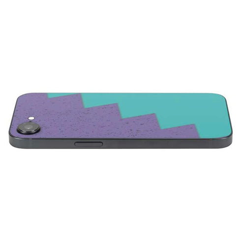 Purple Turquoise Zig Zag iPhone 16e Skin