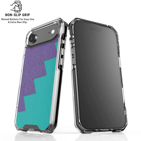 Purple Turquoise Zig Zag iPhone 17 Air Clear Case