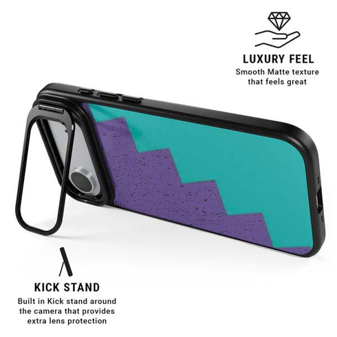 Purple Turquoise Zig Zag iPhone 17 Air Kickstand Case