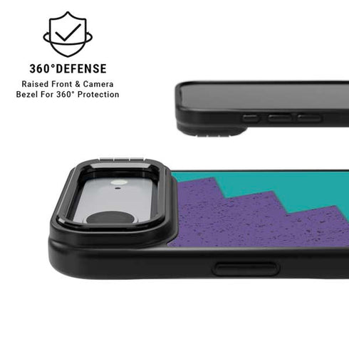 Purple Turquoise Zig Zag iPhone 17 Air Kickstand Case