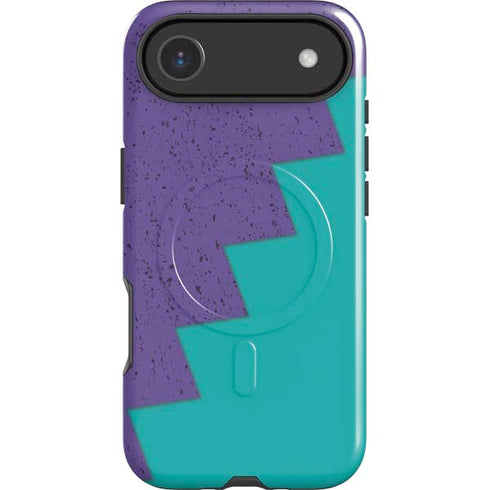 Purple Turquoise Zig Zag iPhone 17 Air Magsafe Impact Case