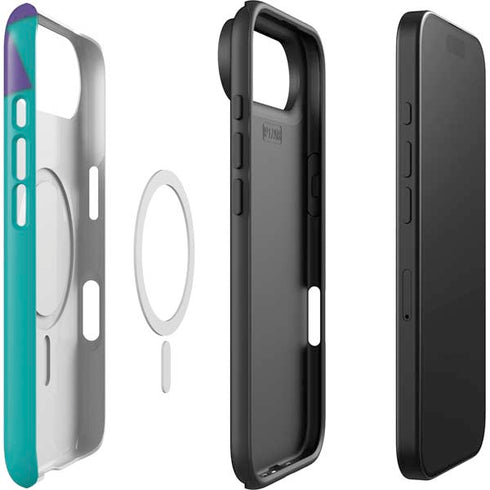 Purple Turquoise Zig Zag iPhone 17 Air Magsafe Impact Case