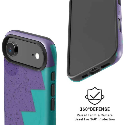 Purple Turquoise Zig Zag iPhone 17 Air Magsafe Impact Case