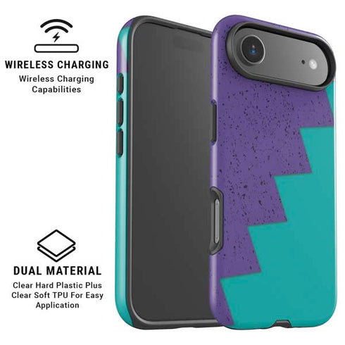 Purple Turquoise Zig Zag iPhone 17 Air Magsafe Impact Case