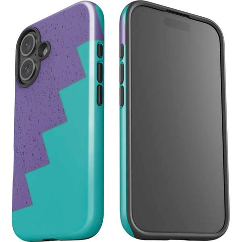 Purple Turquoise Zig Zag iPhone 17 Impact Case