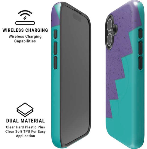 Purple Turquoise Zig Zag iPhone 17 Magsafe Impact Case
