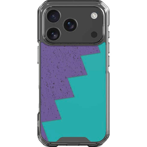 Purple Turquoise Zig Zag iPhone 17 Pro Clear Case